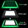 12w LED Square Recessed Ceiling Panel Light with Dual Colour Cool White/Green