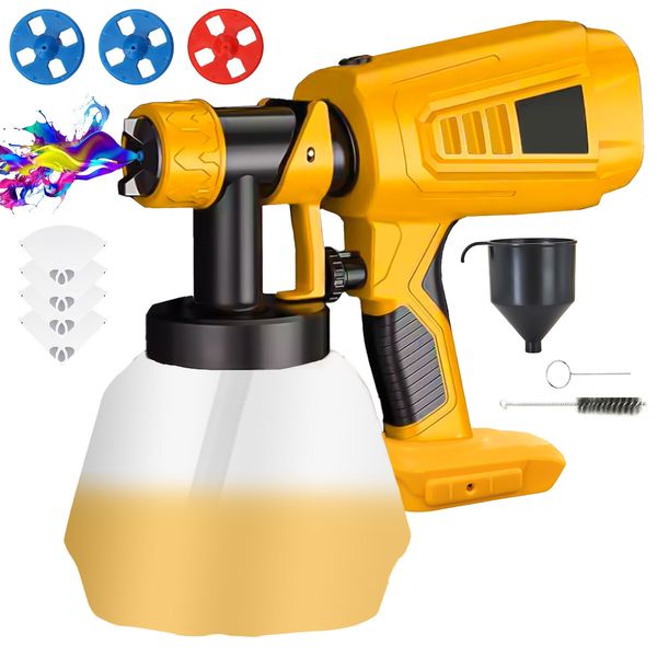 20V wireless electric spray paint gun, including 4 nozzles and a 10ml container