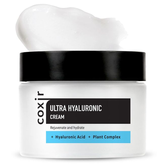 [coxir] ULTRA HYALURONIC CREAM [50ml /1.69 fl.oz.] Daily Facial Moisturizer for Dry, Dehydrated Skin l Hyaluronic Acid, Betaine, Plant Complex l Lightweight, Hydrating Moisturizing Cream