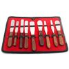 DDP 9-Piece Wooden Handled Straight Spatula Set Dental Instruments