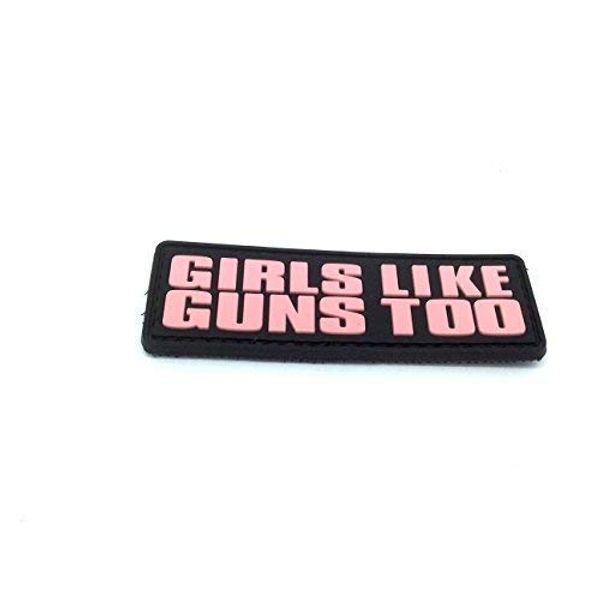 Girls Like Guns Too Airsoft Paintball PVC Morale Patch