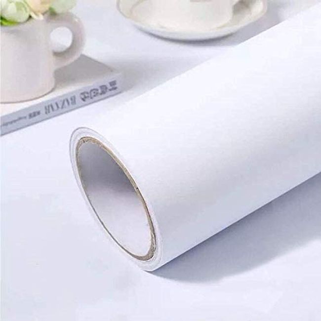 Solid White Self-Adhesive Contact Paper - Solid Color Contact