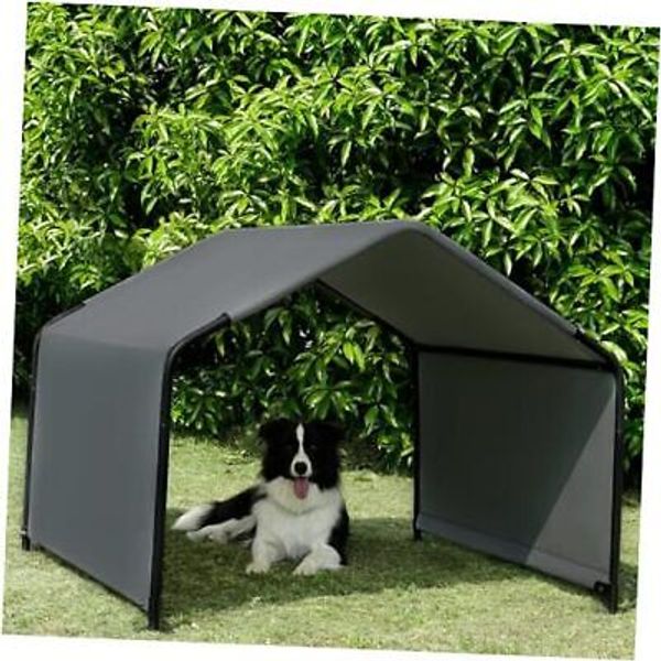 Dog Shade Shelter Outdoor Tent for Large Medium Dogs, 4'x4'x3' Deep Grey