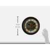 Industrial Motion Wall Clock, 12.8, Aged Black