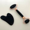 VIE Gua Sha and Crystal Face Roller Gift Set, Black Obsidian