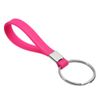 Extra Large 39mm Split Ring Heavy Duty Identification Silicon Key Ring loops Fob. (3 Packs) (Pink)