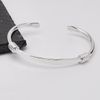 Treasure Bay Mens Bracelet Solid 925 Sterling Silver Torque Bangle Bracelet Adjustable size