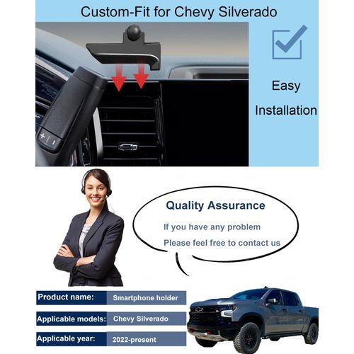 oricarmes Chevy Silverado Phone Mount Silverado Magnetic Phone Holder for 2024 Chevy Silverado 1500 Accessories Silverado Phone Holder Support Silverado 2022-present