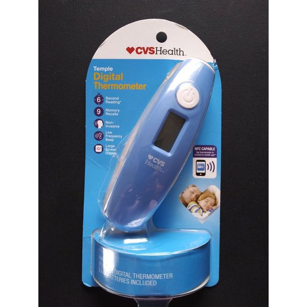 ⏩ CVS Health Temple Digital Thermometer 6 Second Reading 9 Memory recall ⏪