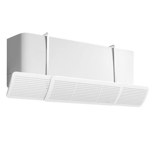 Window Air Conditioners Home Air Conditioner Wind Deflector Adjustable Shade Guide Retractable Wall Mounted Universal, WHITE, White