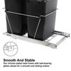 Double Pullout Trash Kitchen Container Can 35 Quart Under Counter Sliding Waste