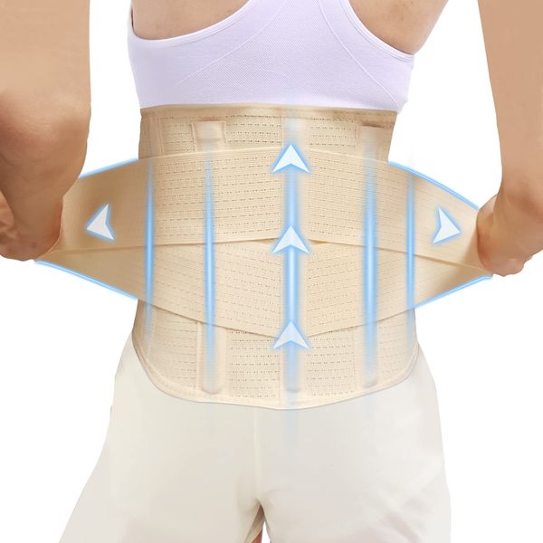 Back Brace for Men Women Lower back - Immediate Relief from Back Pain, Herniated Disc, Sciatica, Scoliosis and more! - Breathable Mesh Design with 7 Stays, - Back Support Belt for Men/Women for work , Anti-skid lumbar support belt (X-Large)