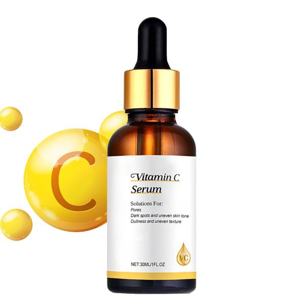 Shefave Vitamin C Brightening Serum, Vitamin C Serum for Face, Dark Spot Remover Facial Serum, Anti-Dark Spots & Brightening Serum, Vitamin C Face Serum for Radiant Skin, Anti Wrinkle, Elasticity