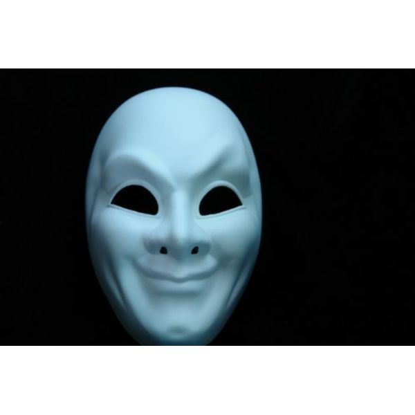 NEW Laser Cut Full Face Mold Halloween Mask - White -p55