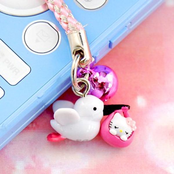 Big Star Hello Kitty Konotori Kitty Rooting Strap Pink (Black Beak)
