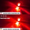10x 3/4" LED Strobe+Steady Marker Lights Dual Function RED 3 Wires 12V 24V