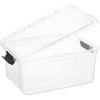 Superio Clear Storage Bin with Lid, Plastic Storage Box for Home- 21 Quart