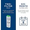 FQK2J under Sink Water Filter Replacement | Dual Flow | Reduces Sediment, Rust &