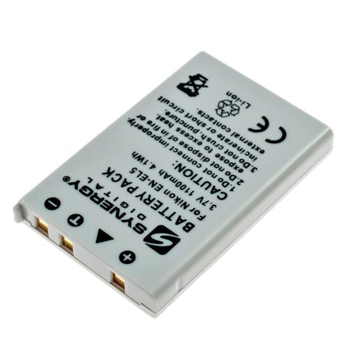 Synergy Digital Camera Battery, Compatible with Nikon Coolpix P500 Digital Camera, (Li-ion, 3.7V, 1100mAh) Ultra High Capacity, Replacement for Nikon EN-EL5 Battery