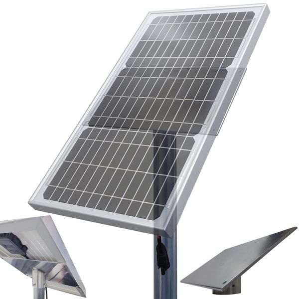 KAUSMEDIA 20 W Solar Panel Aluminum Stand, Single Tube, Inserted Type, 35° Angle, Solar Panel Stand, Fixing Stand, DIY Self-acting Parts