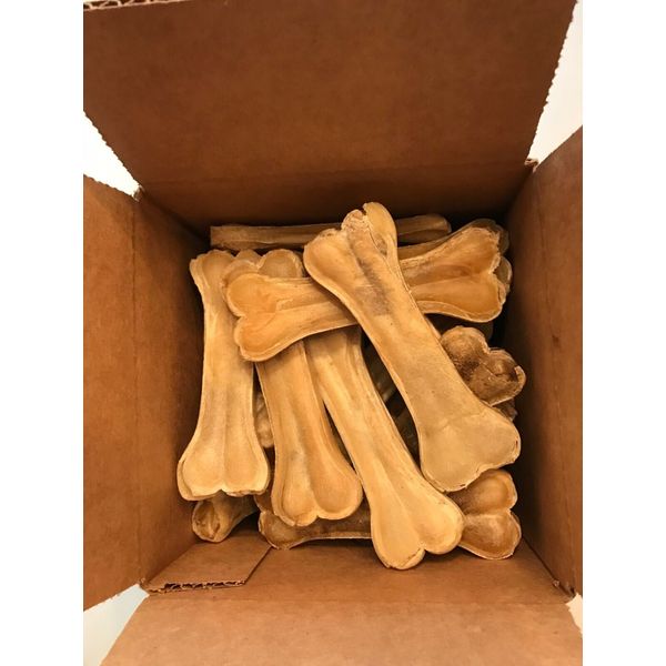 BIO330 4-1/2" Pressed Rawhide Bones  35 pcs of 4-1/2" Pressed Rawhide Bone