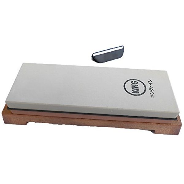 King Japanese Grit 1000/6000 Combination Sharpening Stone KW-65 and Naniwa QX-0010 Blade Angle Guide: Bundle - 2 Items