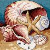 Dimensions Shell Collage, Cotton, Multicoloured, by The Yard