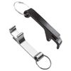 Guagua 2Pcs Black+Silver Bottle Opener Keyring Key Chain