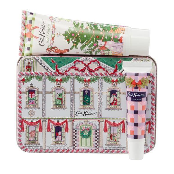 Cath Kidston A Doll's House | Hand & Lip Tin Includes Hand Cream 50ml & Lip Balm 10ml | Travel Size & Vegan Friendly | Beauty Gift For Her | Christmas Stocking Filler