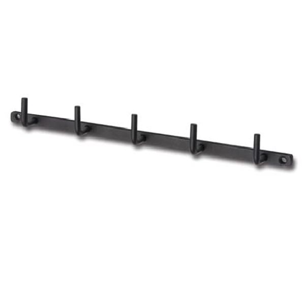 Iron Wall Hooks, 5 Rows, Black, 5 Rows