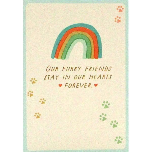 Pet Sympathy Card "Our Furry Friends..." Loss of Dog, Cat, Any Pet, Hallmark, 2E