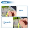 X AUTOHAUX 36 Pcs Yellow Bicycle Reflector Reflective Version Durable ABS