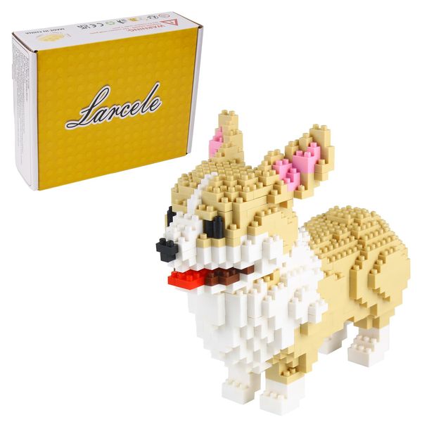 Larcele Micro Dog Building Blocks Pet Mini Building Toy Bricks,950 Pieces KLJM-02 (Welsh Corgi)