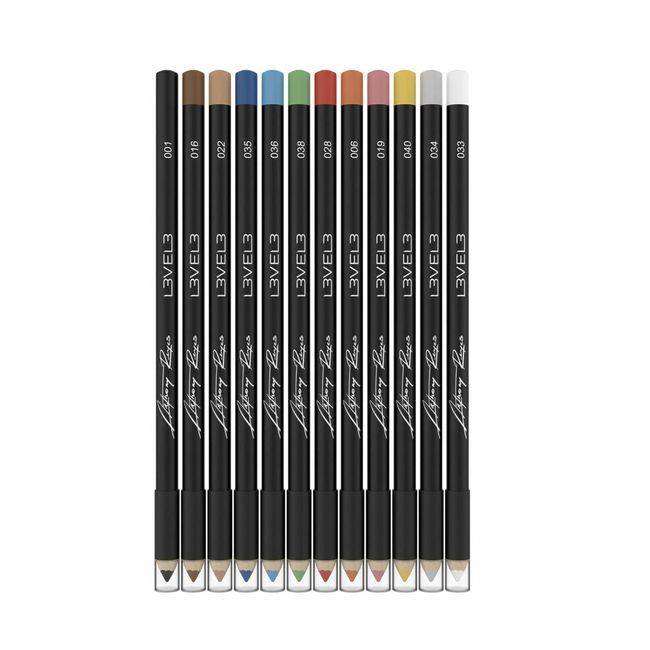 Level 3 Color Liner Pencils - Hair Tattoo, Hairline Outliner and Design Pen - Professional Barber Engraving and Portrait Lining Pencil, Black