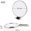 Mary KP-449 Double-Sided Mirror with Magnifier, Approx. 10 Times, Silver, H 9.8 x W 6.0 inches (25 x 15.2 cm)