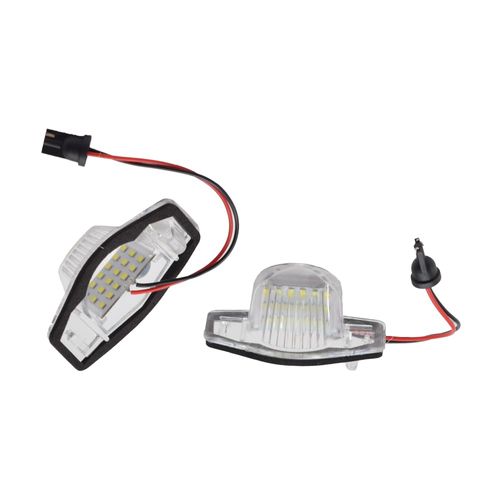 Yoegerery 2Pcs LED Car Number License Plate Light For Honda Crv Fit Odyssey Jazz Hrv Frv CR-V Stream 12V SMD 18 LED Number Lamp