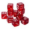 Big Cherry Dice, 10 x 16mm Round Corner Spot - Gem Red