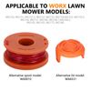 Viitech 4 PCS Strimmer Spool, 10FT/3.05M Lawn Mower Strimmer Spool, Replacement Strimmer Line Compatible for WORX Multiple String Trimmer