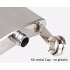 Blue Stainless Steel Hip Flask- 8oz