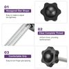 uxcell 2Pcs Star Knobs, M6x60mm Plastic Hex Shaped Clamping Handle Screw Knobs, Hand Tightening Star Screw Knob for Machinery Umbrella Base Replacement