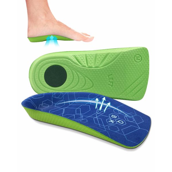 Plantar Fasciitis Insole, QBK Insole, Posture Correction, Flat Feet, High Arch, Heel Bone Sting, Improves Achilles Tendonitis, Shock Absorption Function, Prevents Fatigue Even After Long Walks, Unisex