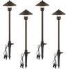 EDISHINE 4 Pack Low Voltage Landscape Lights 150 LM Outdoor LED Pathway Light 