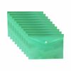M1SS [40 Pcs] - Green A5 Carry Folders Envelope Wallets, Plastic Envelope Folder with Press Stud Button, Document Wallet for Paper, Files and Craft Materials