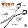Professional Thinning Scissors Hairdressing 6.5 Inch - Sharp Hair Cutting Texturizing Barber Scissors with Fixed Screw