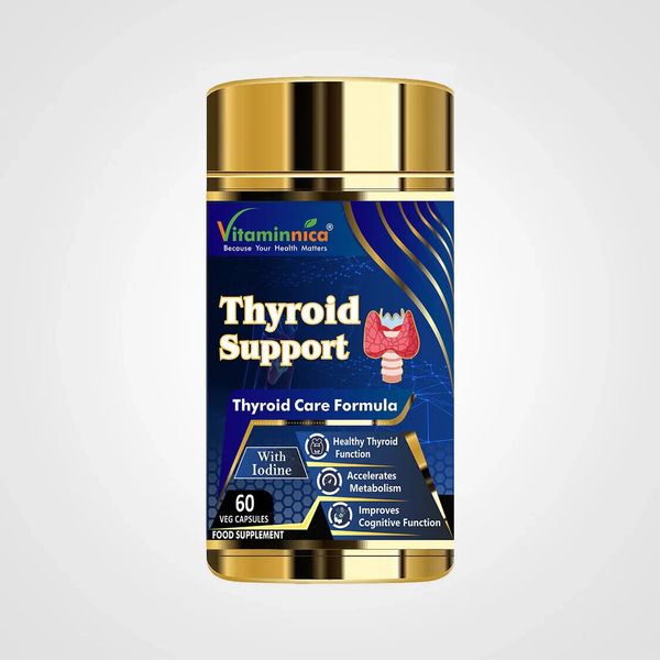 Vitaminnica Thyroid Support - Thyroid Function, Fast Metabolism 60 Capsules