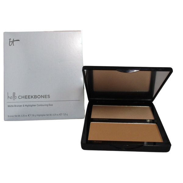 IT Cosmetics Hello Cheekbones Matte Bronzer and Love Highlighter Duo