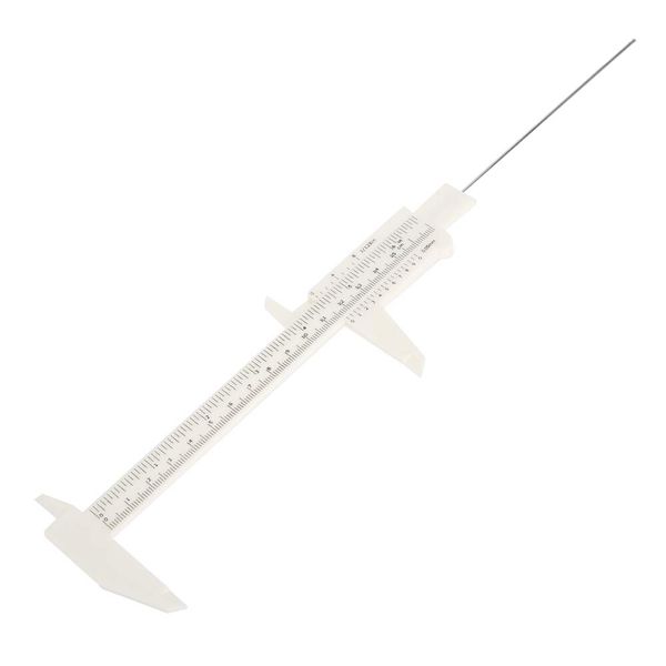 Vernier Caliper Waterproof Plastic Eyebrow Permanent Makeup Ruler Students Experimental Measurement Tools For Permanent Makeup Tattoo Eyebrow Line Lip