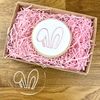 LissieLou Mini Floppy Bunny Ears Cookie Embosser Easter Icing Fondant Stamp - Clear