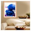 Cross stitch, blue rose, flower, C0015