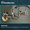 SharkBite Max 1 2 x 3 8 Compression Angle Stop Valve Push to Connect Fitting